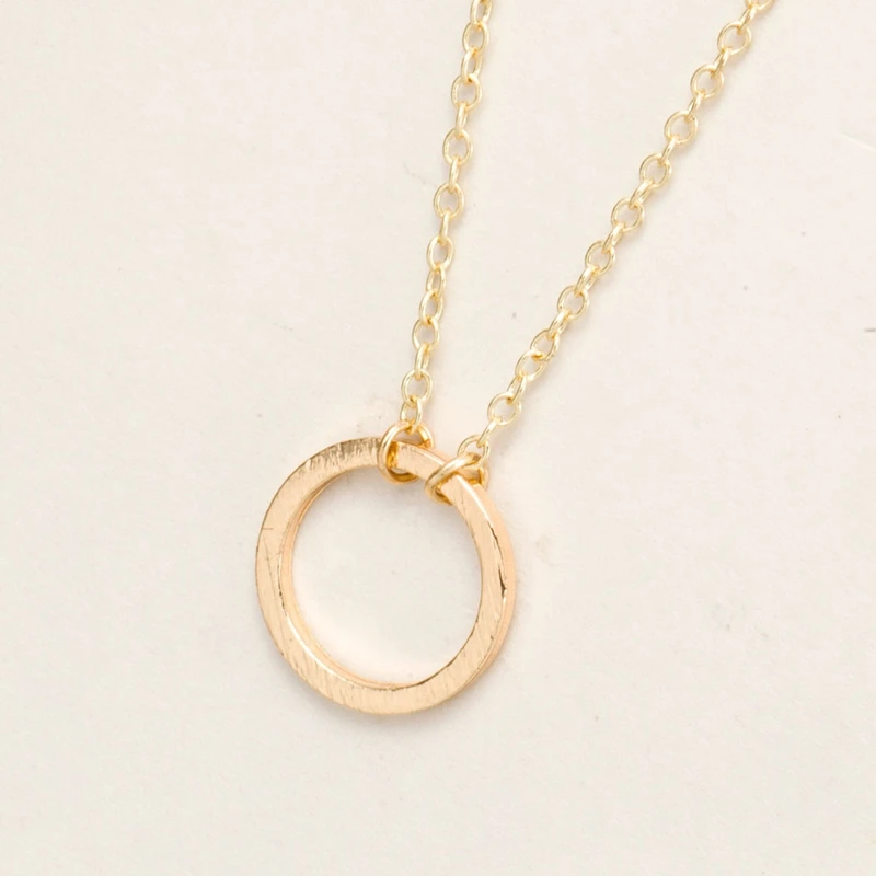 

2021 Wholesale Karma Round Necklaces Matte Circle Pendant &Necklaces for Women Eternity Bridesmaid Gifts