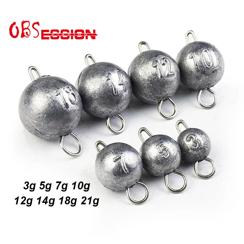 Одержимость 3 г-21 г рыболовные грузила Чебурашка аксессуары джиг круглая голова