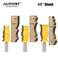 la vie 3pcs 12mm 12 shank crown molding router bit line woodworking cutter tenon cutter for wood woodworking tools mc03115