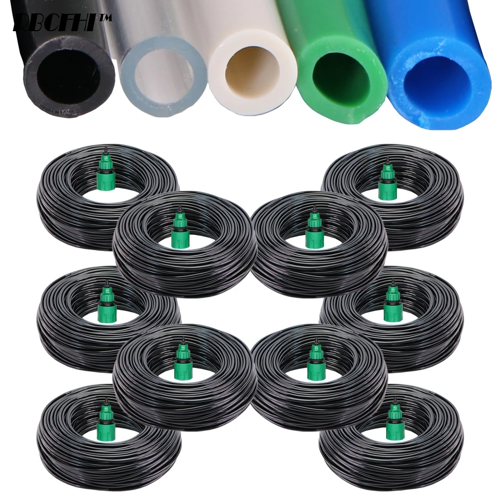 10/20/25/30/40/50 Meter 4/7mm Garden Water Hose 16mm Quick Connector Micro Drip Misting Irrigation Tubing 1/4