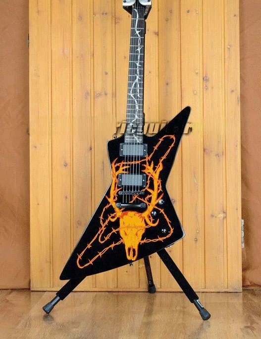 Naughty boy Handmade ESPS Black Explorer 6-string electric guitar black hardware customization 2021new