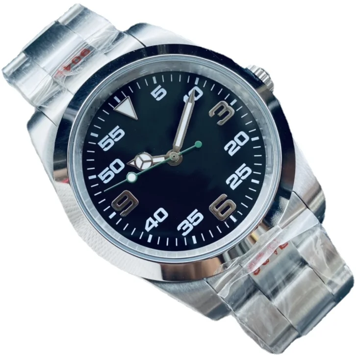 

New Men's Watch Oyster Automatic Mechanical Solid 316L Stainless Steel Fashion Dial Airking Watches Sapphire Glass