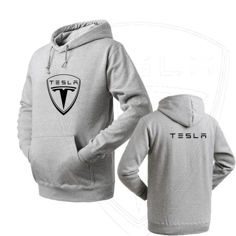 

Unisex Casual Fashion Tesla logo pullover hoodie Street wear Sweatshirts Men/Woman Pullover Hoodies pullover hoody