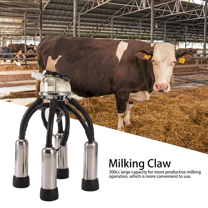 

300Cc Milk Collector Stainless Steel Parts Attachment, Valve Multi-Manifold Connector Tool Attachment Cow Milking Claw Collector