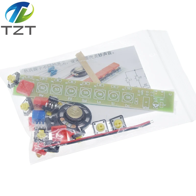 TZT 1 компл. DIY Kit NE555 компонентная электроника Модуль электрического пианино |