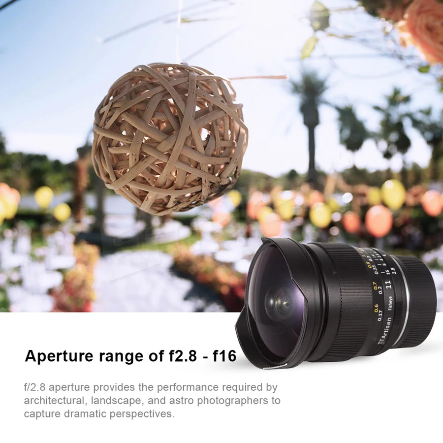 TTArtisan Full Fame 11 мм F2.8 ультра-Широкий Рыбий глаз ручной объектив E mount для Sony A7II A7RII A6600
