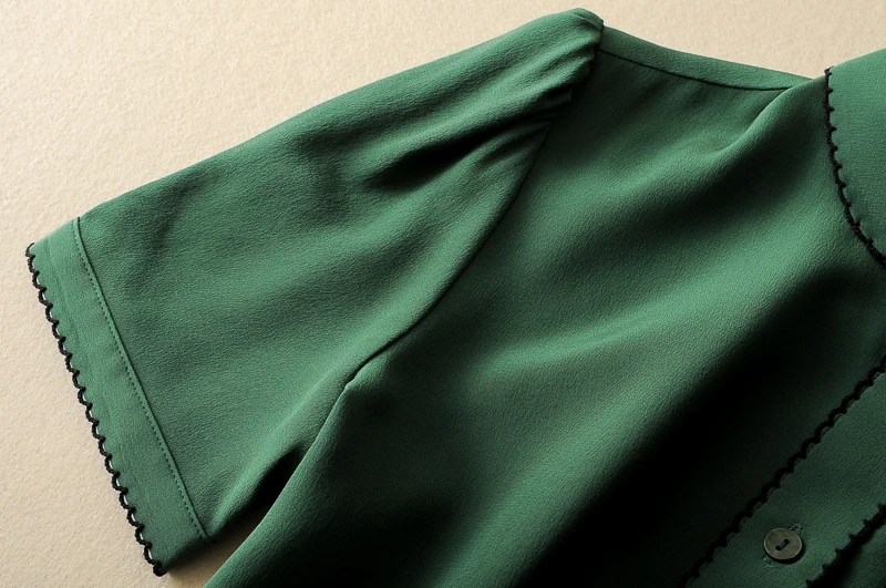 

100% CDC silk short sleeve tops,women pure mulberry silk T shirt,white green solid color lady fashion silk top, girl student T