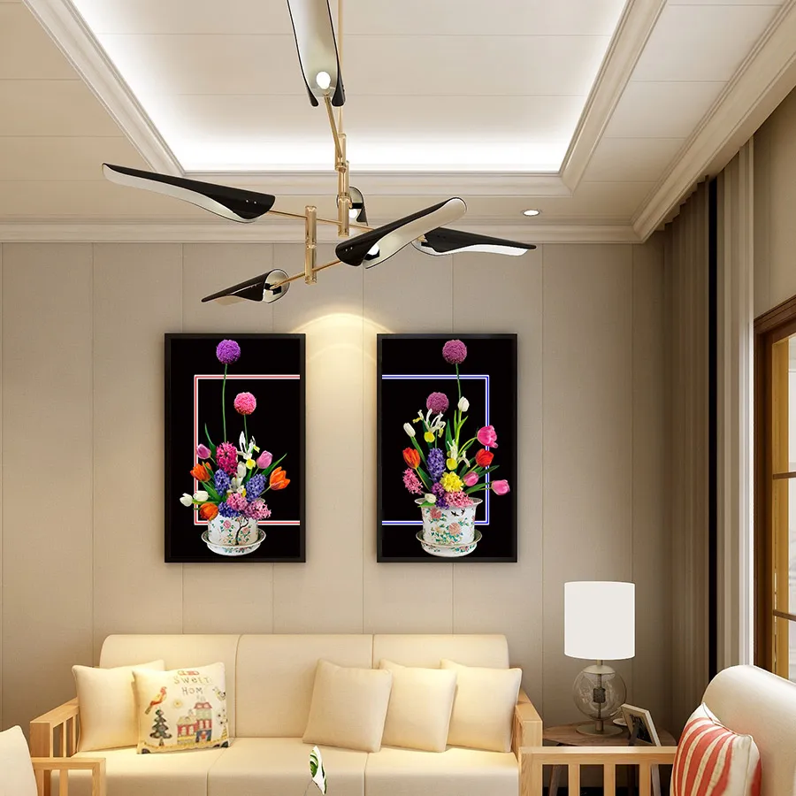 вышивка крестом наборы рукоделие 11CT водорастворимый холст 14CT цветы в черном с