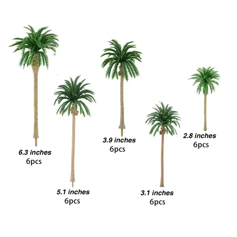 

30 Pcs Coconut Palm Model Trees Architecture Diorama DIY Craft Scenery Landscape Coconut Palm Tree Model Craft DIY Gift