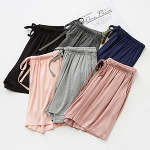 Imported Summer Modal Pajama Pants Women Home Wear Shorts Elastic Waist Loose Pants With Packets Soft Pajama 