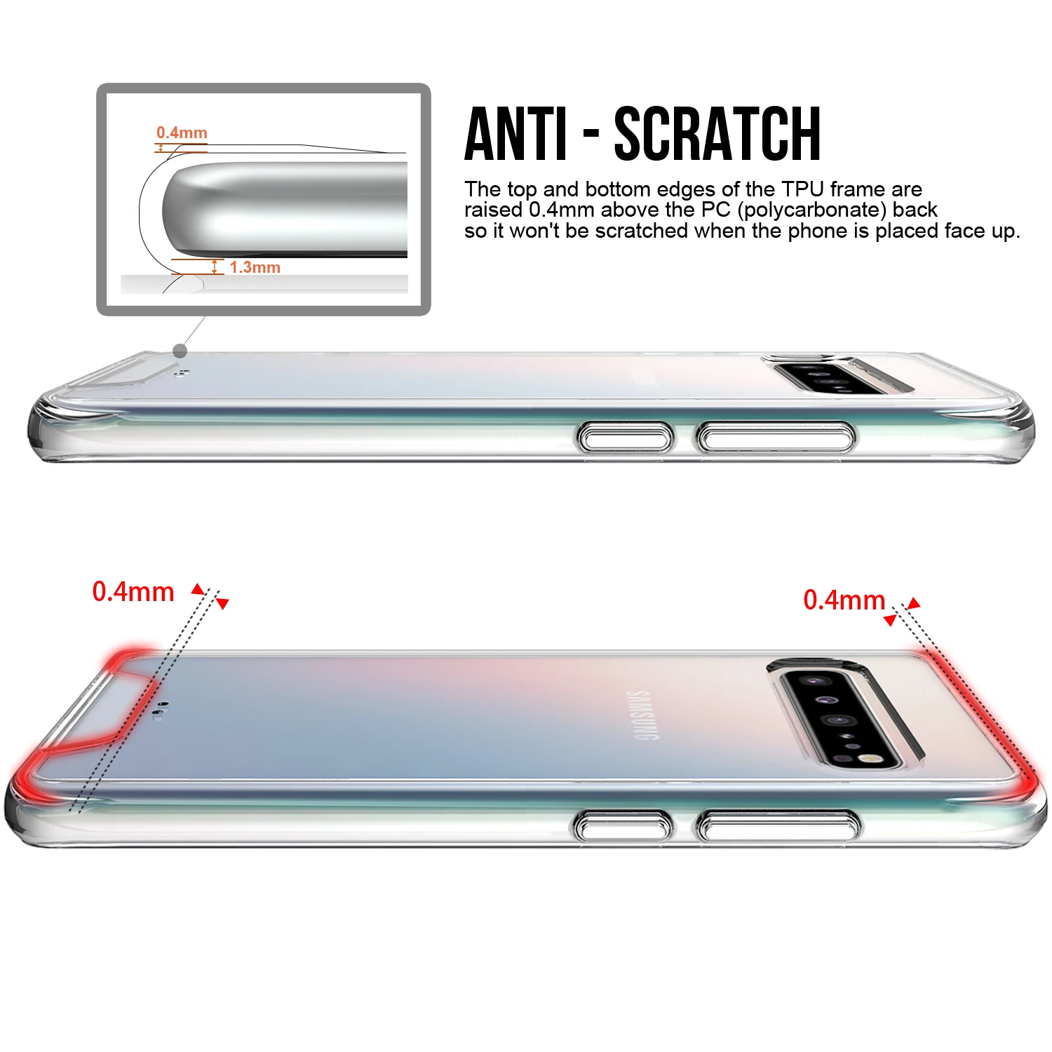 Space Case for Samsung Galaxy S10 Plus Lite 5G S10Plus S10Lite S10e Soft TPU + Hard PC HD Clear Shell Hybrid Shockproof Cover