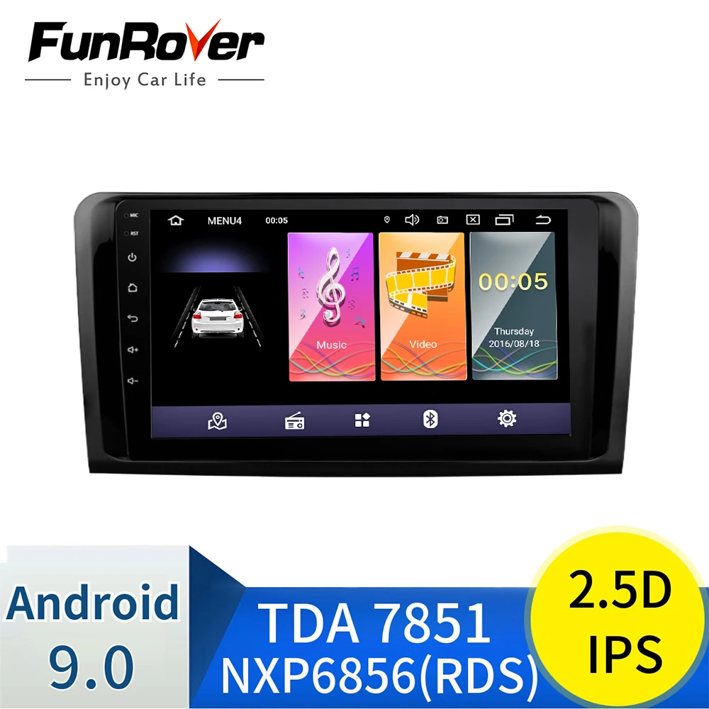Ips Android 9.0! Два Din 9 дюймов dvd-плеер автомобиля для Mercedes Benz/GL ML Класс W164 X164 ML350 ML450 GL320