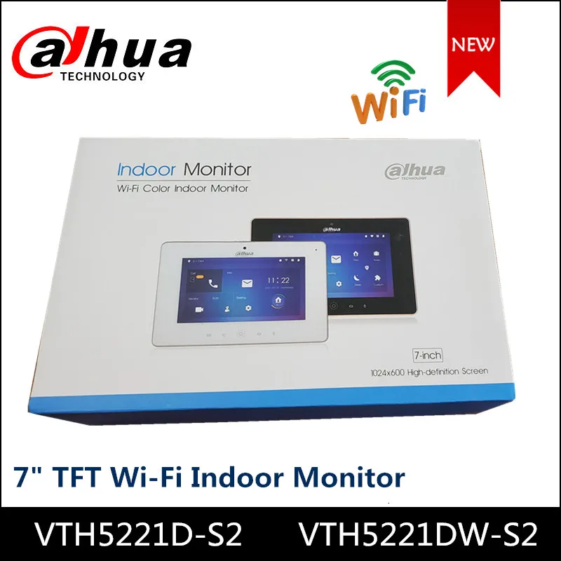 

Dahua Video Intercoms WiFi Indoor Monitor 7" TFT Touch Screen VTH5221D-S2 VTH5221DW-S2 for IPC surveillance Micro SD card