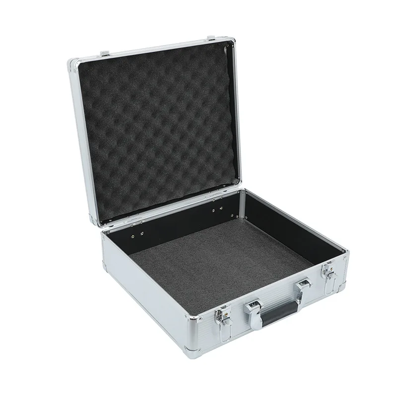portable aluminum tool box safety equipment toolbox instrument box storage case suitcase impact resistant case with sponge free global shipping