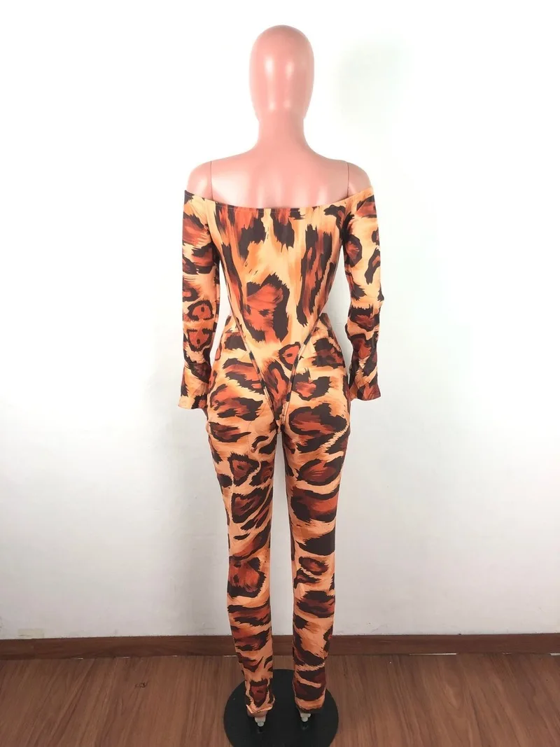 Женский комплект из 2 предметов с леопардовым принтом элегантный Осенний