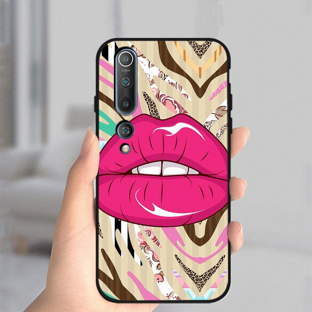 

Lips Lipstick Case For Xiaomi Redmi Note 10 9 8 7 8T 9T Pro 9S K40 MI Note 11 10 9 10T 10S Pro Lite Poco M3 X3 F3 Soft TPU Funda