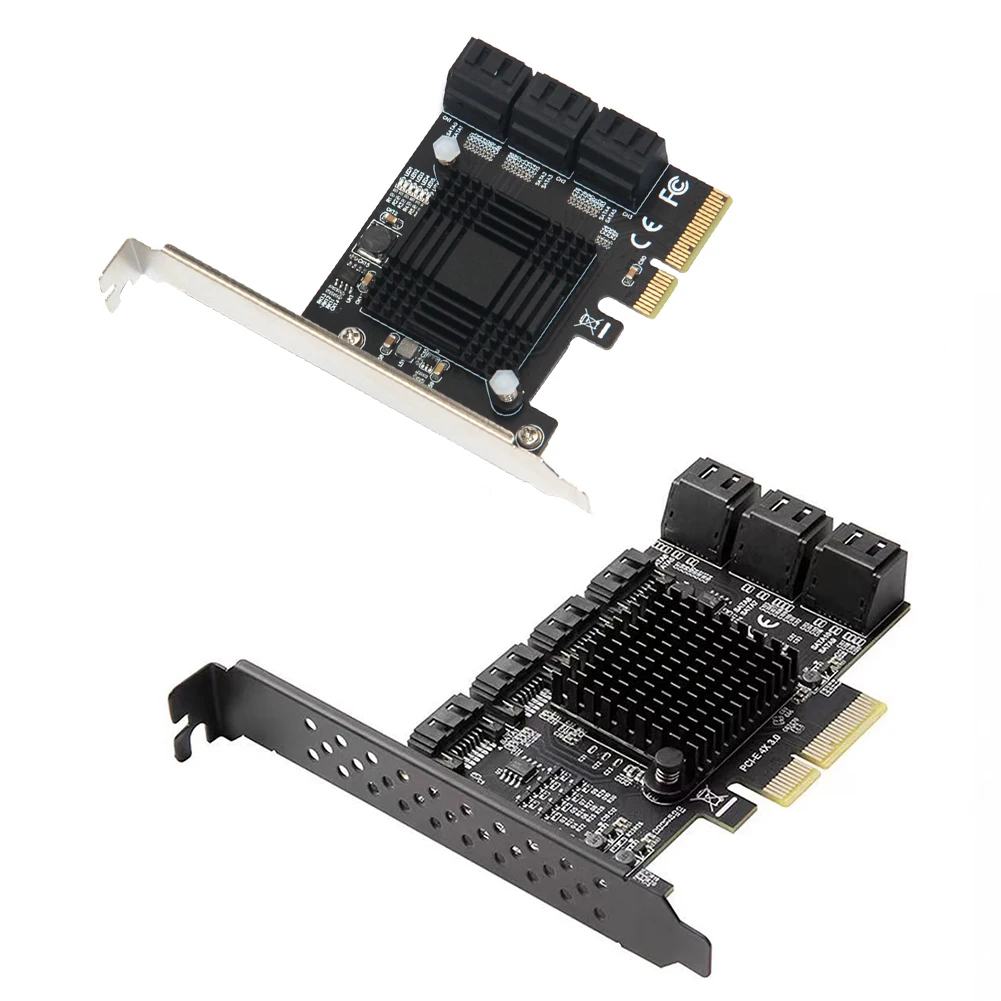 

Адаптер SATA PCI-E 6/10 портами плата PCI Express X4 X8 X16 к SATA 3,0 6 Гбит/с преобразователь платы расширения скорости интерфейса для Windows 7/8/10