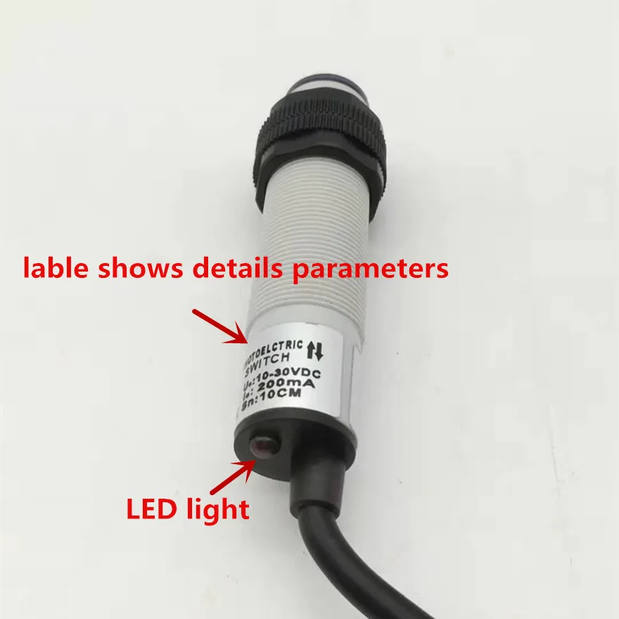 Фотоэлектрический Переключатель диффузного типа PNP NO/NC/NO + NC M18 10 см датчик