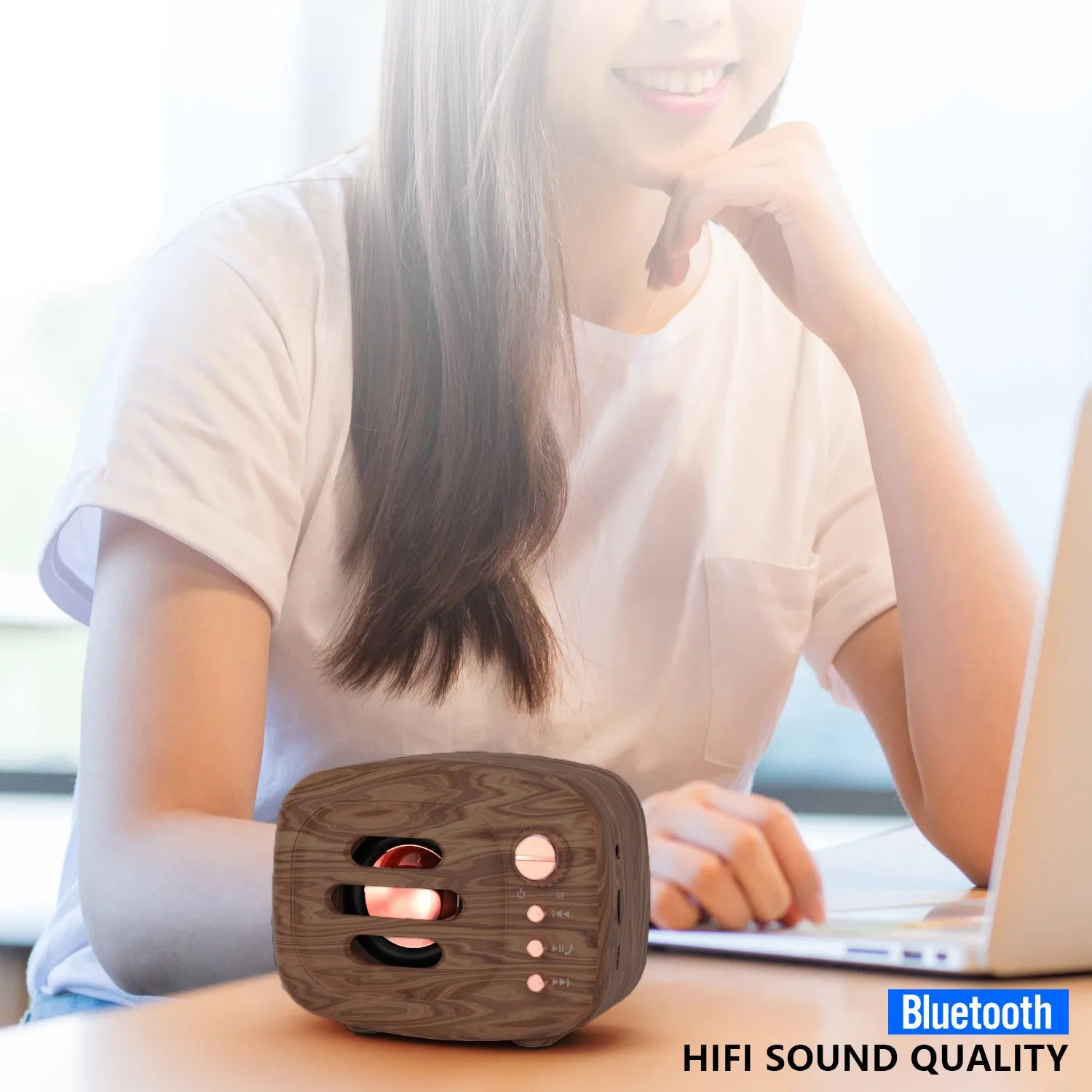 Портативный Bluetooth винтажный динамик s с мощным звуком громкой связи беспроводной