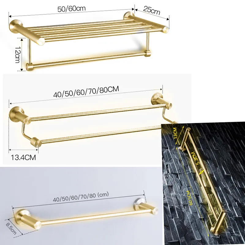 Hongdec современные наборы аксессуаров для ванной из нержавеющей стали матовое