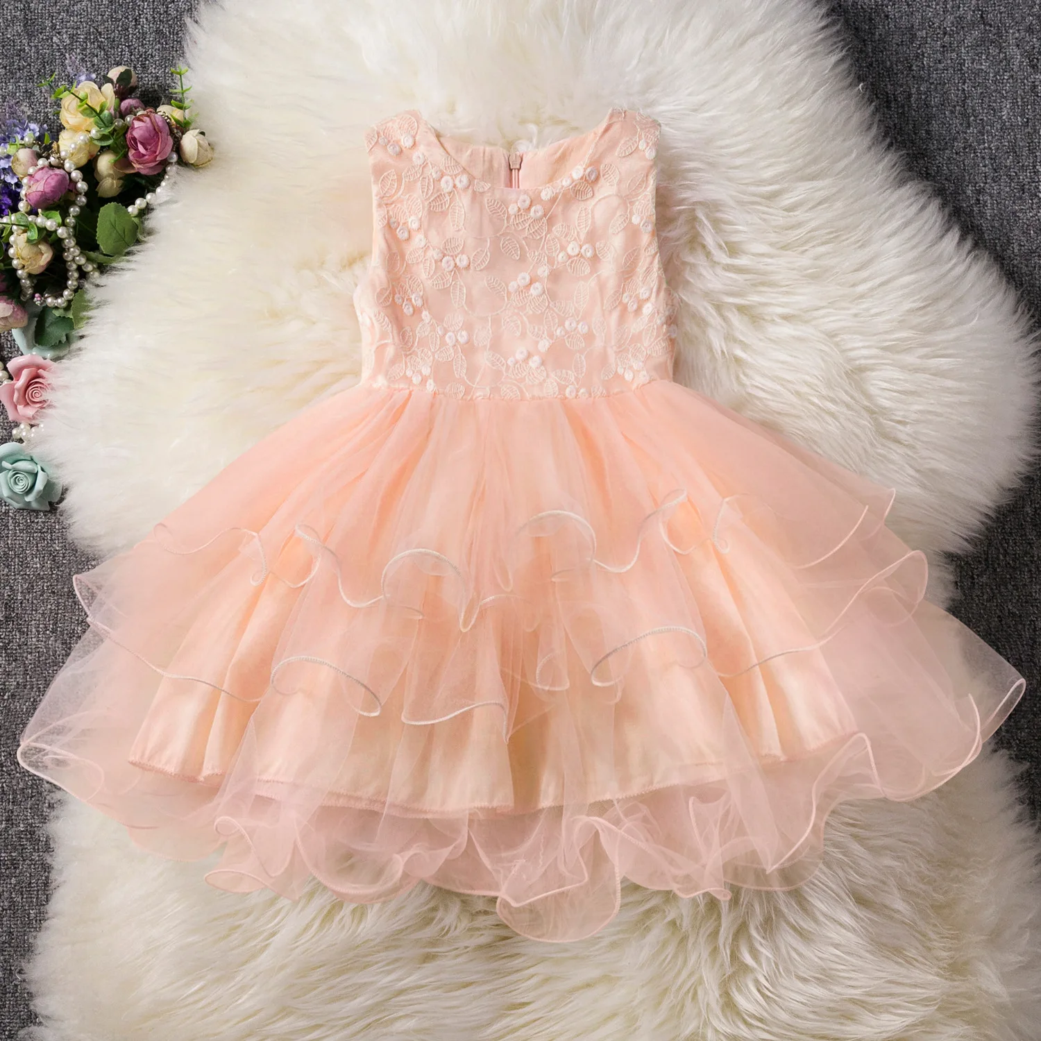 2019 г. Летнее платье цветочное кружево платье-пачка принцессы весеннее для