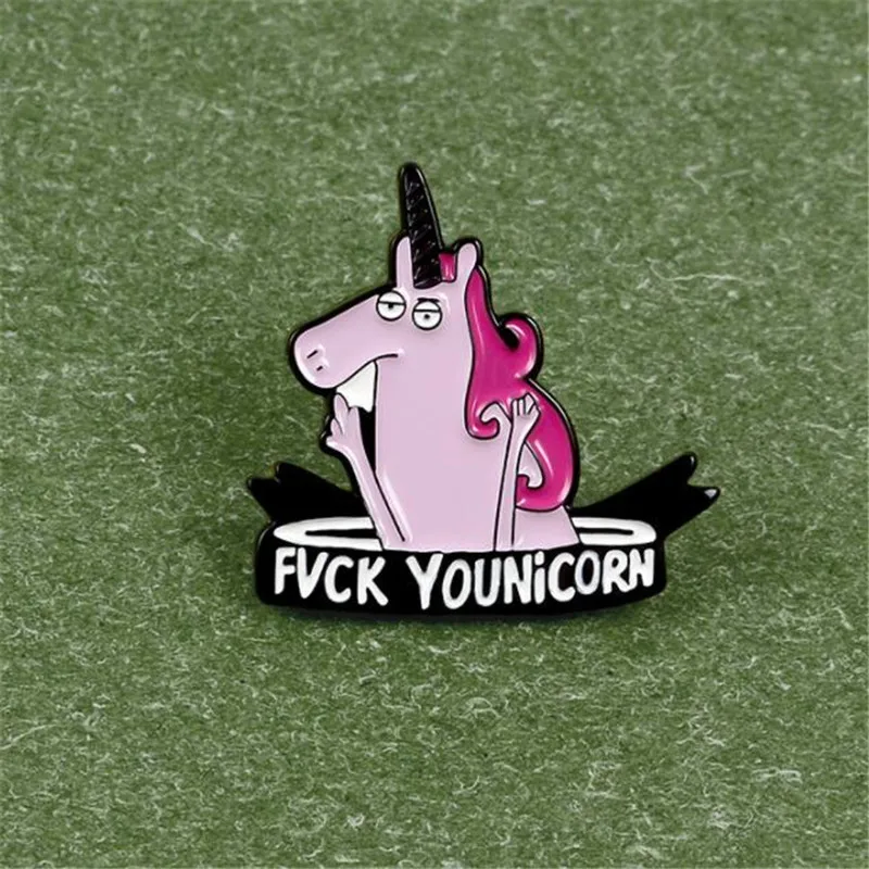 Новые милые животные Единорог металлический значок украшения одежды DIY брошь Kawaii