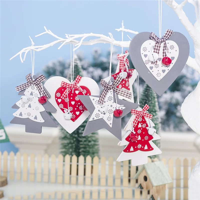 Новогодняя натуральная Деревянная Рождественская елка украшение деревянные