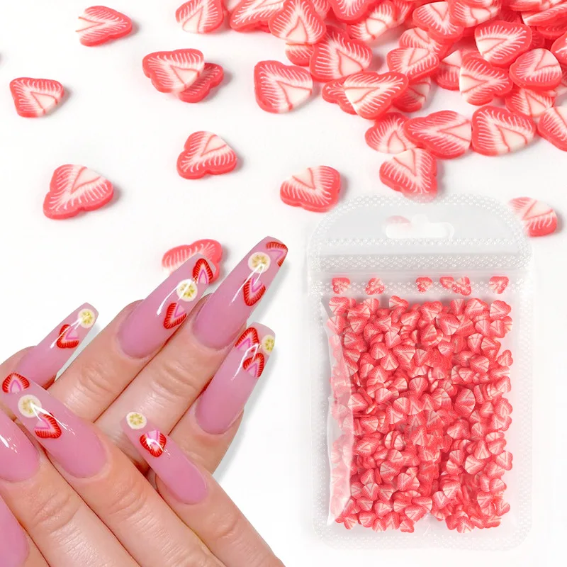 

1 Bag of Fruit Soft Ceramic Clay Patch Cherry Flakes Summer Nail Accessories Strawberry Ultra-thin Patch Nail Accessories Nails
