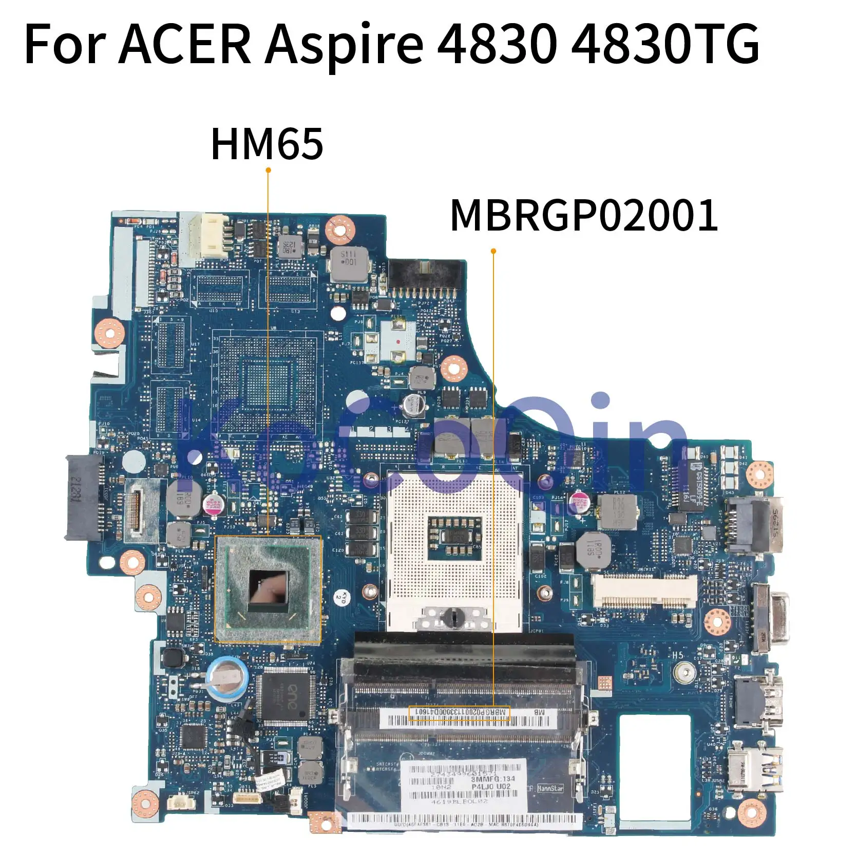 KoCoQin материнская плата для ноутбука ACER Aspire 4830 4830TG материнская плата P4LJ0 LA-7231P MBRGP02001 HM65
