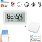 Датчик температуры и влажности Tuya Zigbee с Wi-Fi, комнатный гигрометр, термометр с поддержкой Alexa Google Home Smart Life
