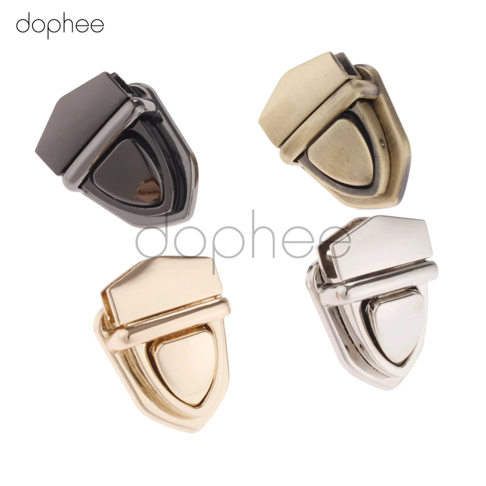 Dophee 1 шт. металлический замок для сумки защелка Поворотный 29*38 мм 4 цвета Набор