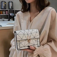 women shoulder bags 2019 summer new korean version of the messenger bag handbag chain wild crack printing wild shoulder bag