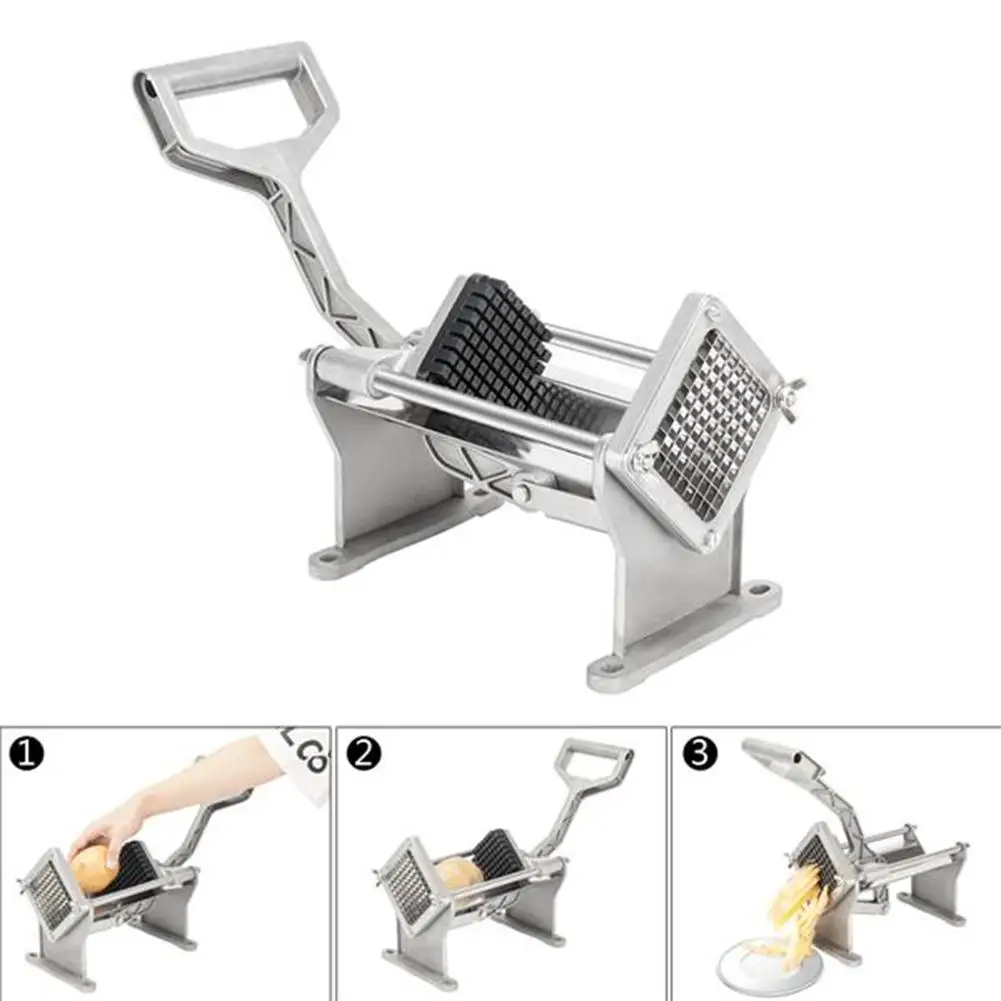 

Stainless Steel Home French Fries Potato Chips Strip Slicer Cutter Chopper Chips Machine Making Tool Potato Cut Fries