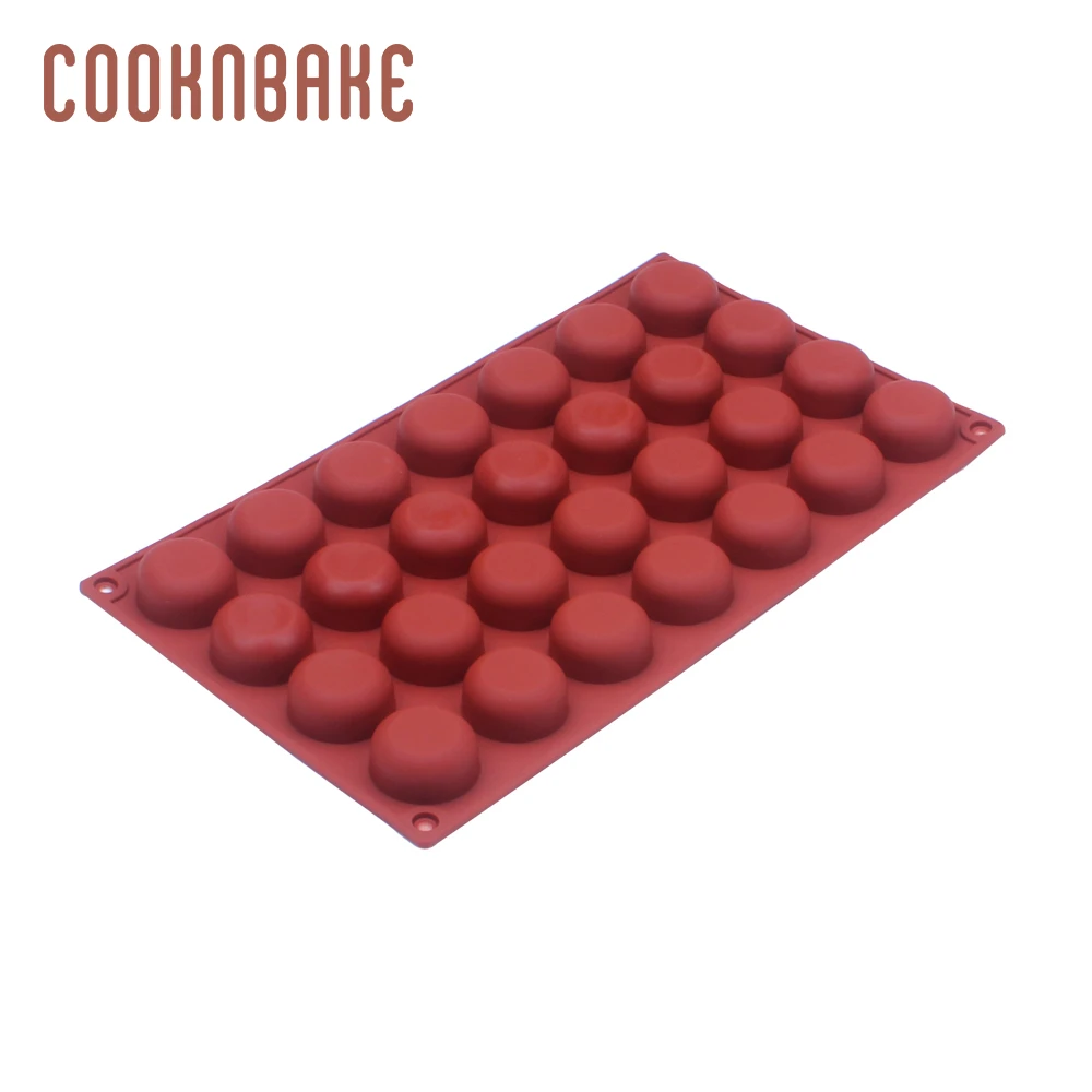 COOKNBAKE Silicone Mold for chocolate candy round biscuit cake pastry baking tool soap ice jello mould diy birthday 28 hole | Дом и сад