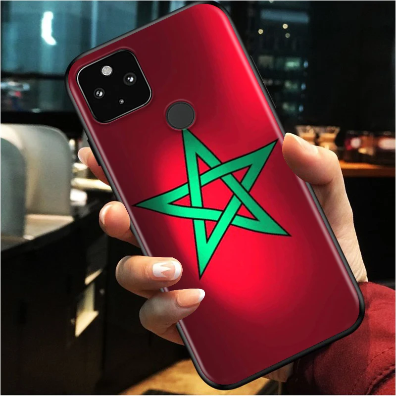 

MA Maroc Morocco Flag Shockproof Cover for Google Pixel 5 4 4A XL 5G Black Phone Case Shell Soft Fundas Coque Capa