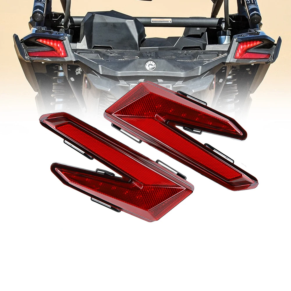 Right & Left Red Tail Lights Lamps For Can Am Maverick X3 XDS XRS Max Turbo R 2017 2018