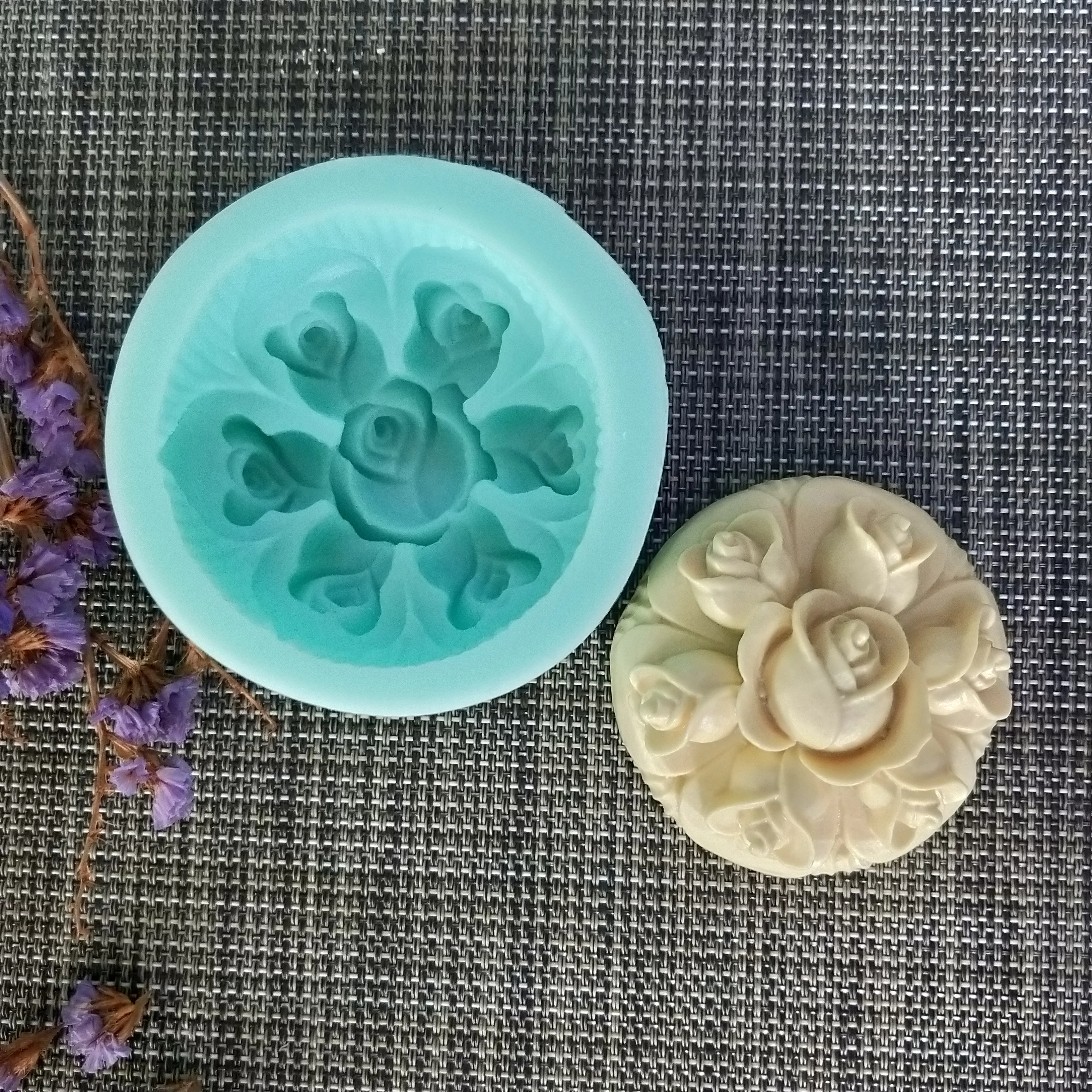 Силиконовая форма для мыла в виде Розы силиконовая шоколада и Candle HC0156 PRZY