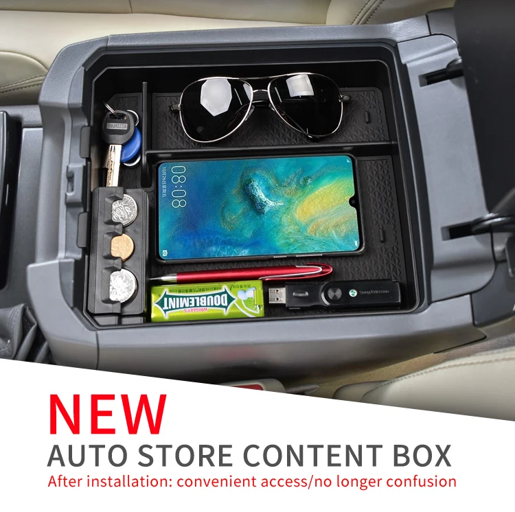 

For Toyota Land Cruiser Prado 150 FJ150 Car Armrest Box Storage Box Coin Storage Accessories Styling No Refrigerator Model