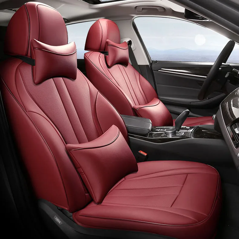 

custom cowhide car seat cover for Mitsubishi strength dazzle pajero v73 v93v97 Eclipse Cross ZINGER fortis car styling sticker