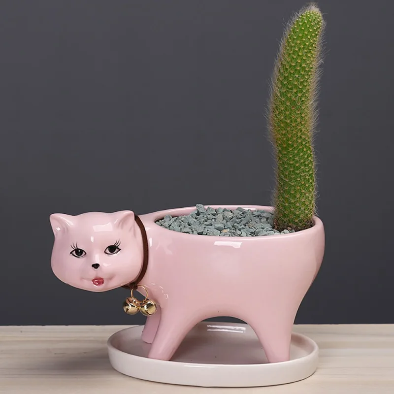 

Gardening For Creative Animal Top Plant Flower Arrangement PracticalSucculent Flowerpot Ceramic Office Table 2021 summer new