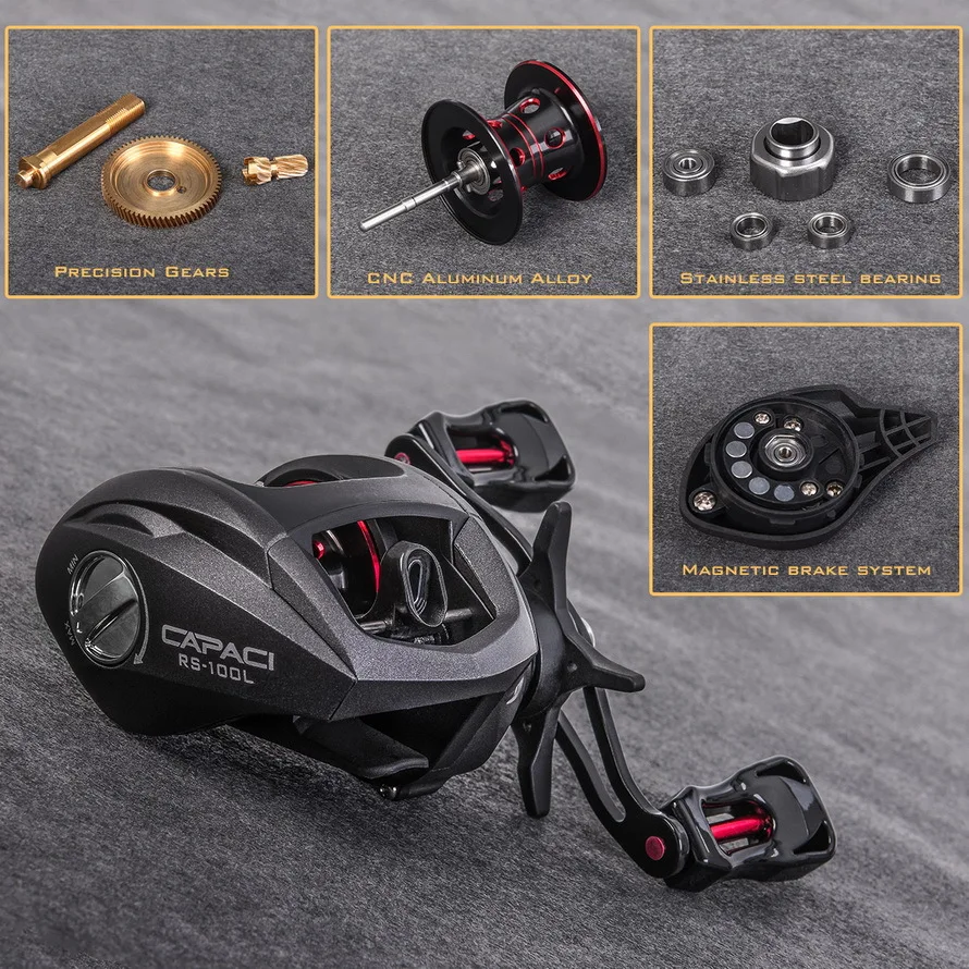 

NEW Fishing Reel Baitcasting Reel Neticl Brake System Reel 8KG Max Drag 11+1 BBs 6.3:1 High Speed Fishing Reel