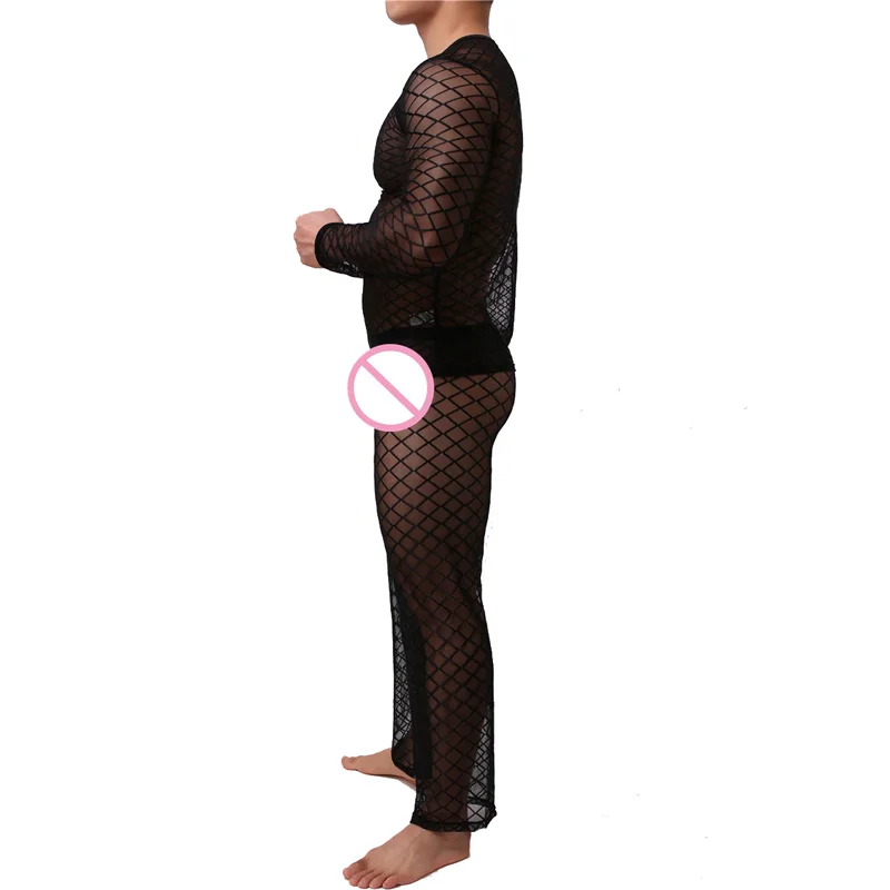 Комплект мужской одежды пикантное нижнее белье футболка с длинным рукавом