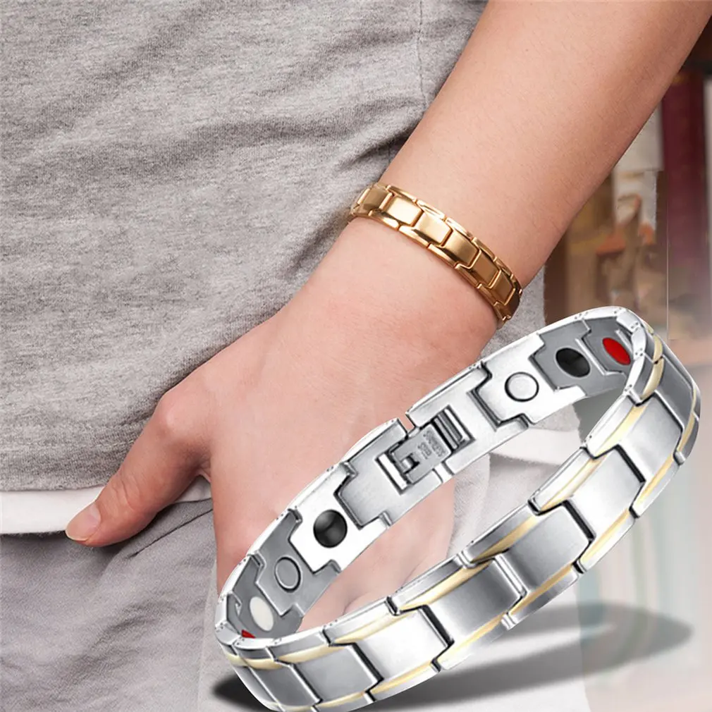 

Men'S Magnetic Bracelet Magnetic Hematite Titanium Steel Bracelet Detachable