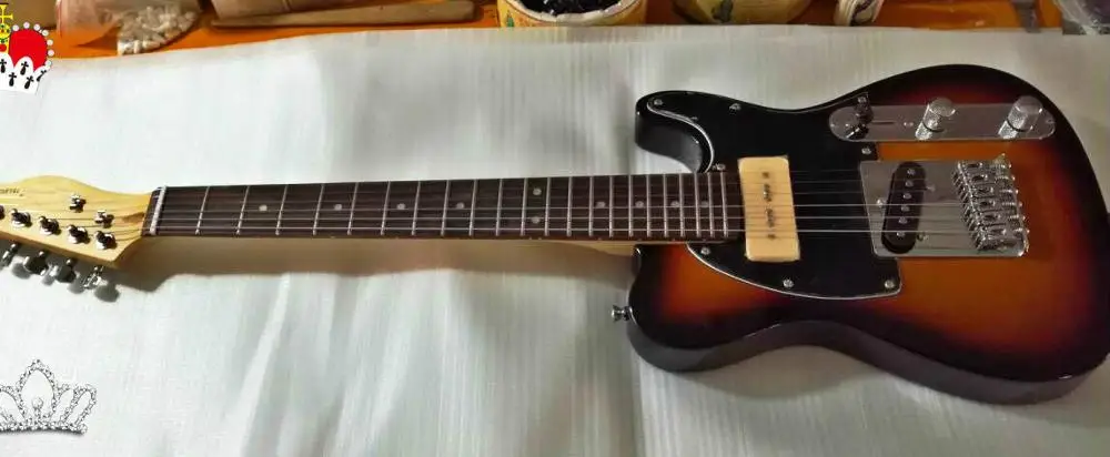 Высококачественная детская мини гитара 3TS однотонная черная накладка из