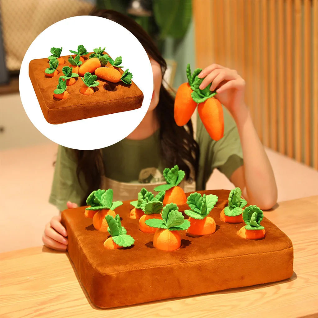 

Carrot Plush Toy Educational Toy Pulling Carrot Interactive Toys Gifts