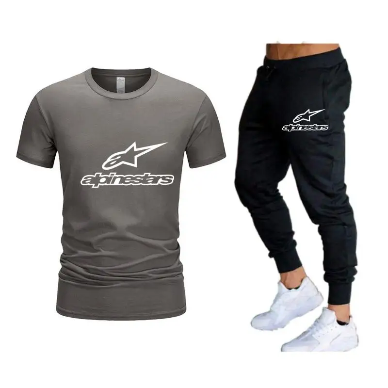 

hot sale summer T-shirt pants suit casual brand sports trousers pure cotton T-shirt fashion men's sportswear