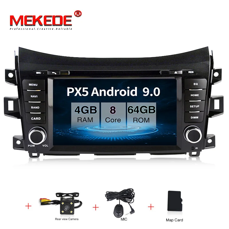 MEKEDE Android 9,0 Автомобильный gps навигатор dvd-плеер для NISSAN NP300 Navara+ мультимедийная лента радио рекордер головное устройство PAD - Цвет: 64G DVD camera