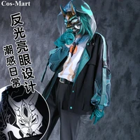 hot game genshin impact xiao cosplay costume fashion handsome daily wear coat hoodie male activity party role play clothing s xl