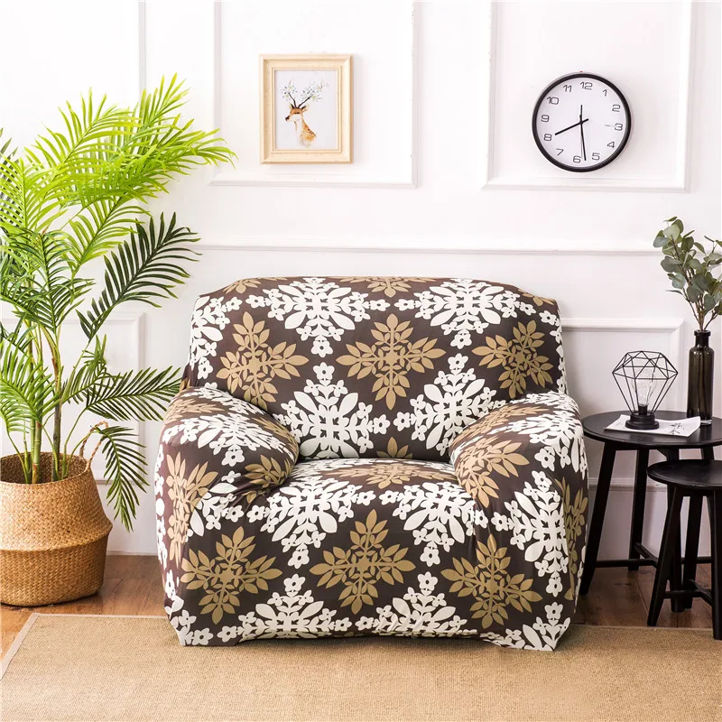 Одноместный диван покрывало на кресло спандекс эластичный стрейч 1 местный Чехол