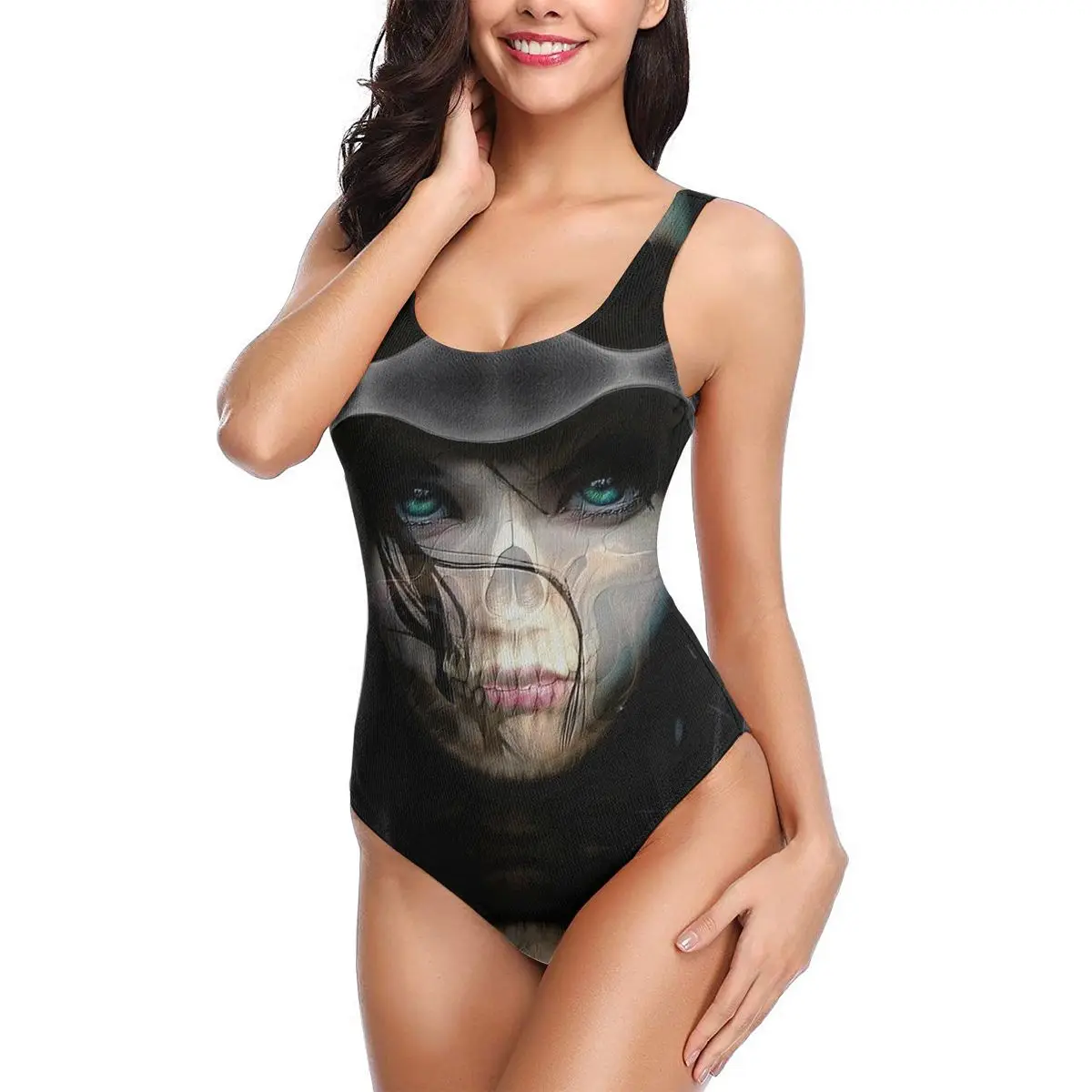 

Женский слитный винтажный купальник с эффектом пуш-ап